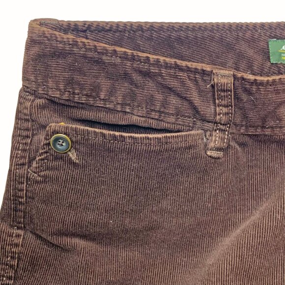 Eddie Bauer Classic Cocoa Brown Mid Rise Flared Leg Thin Wale Corduroy Pants - Picture 8 of 10